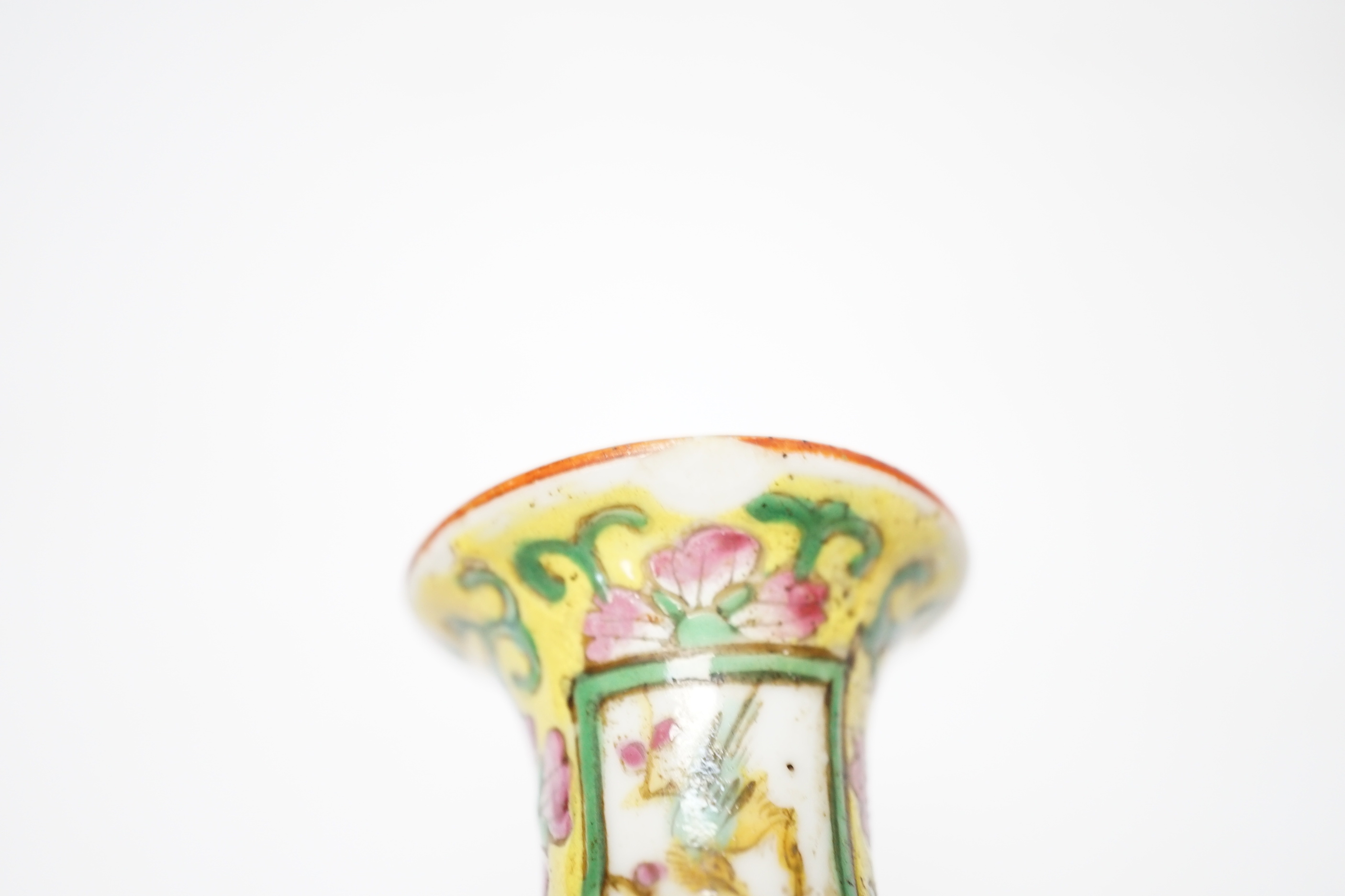 Seven 19th/20th century Chinese enamelled porcelain vases, boxes or jars